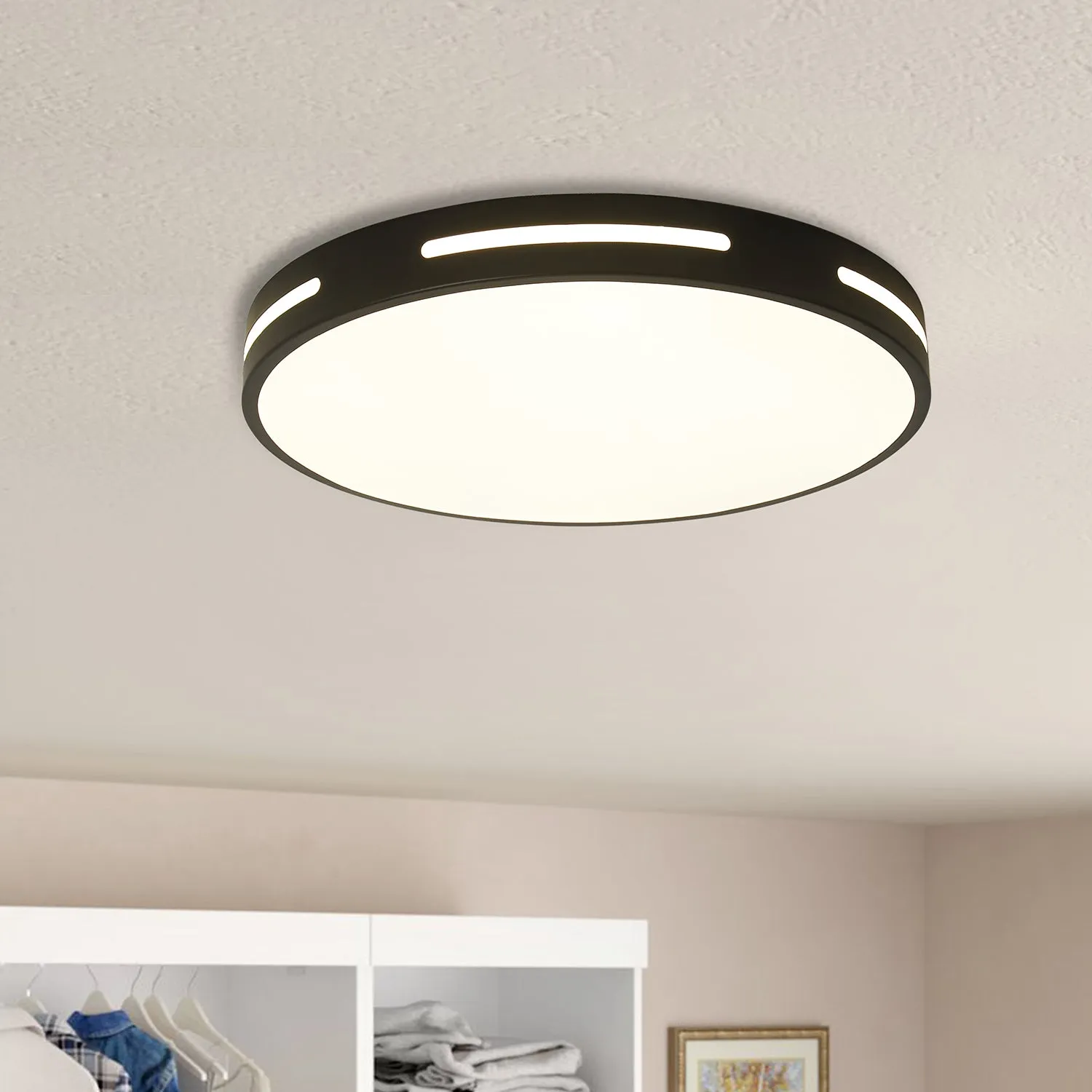 1-Light Acrylic LED Flush Mount Lighting