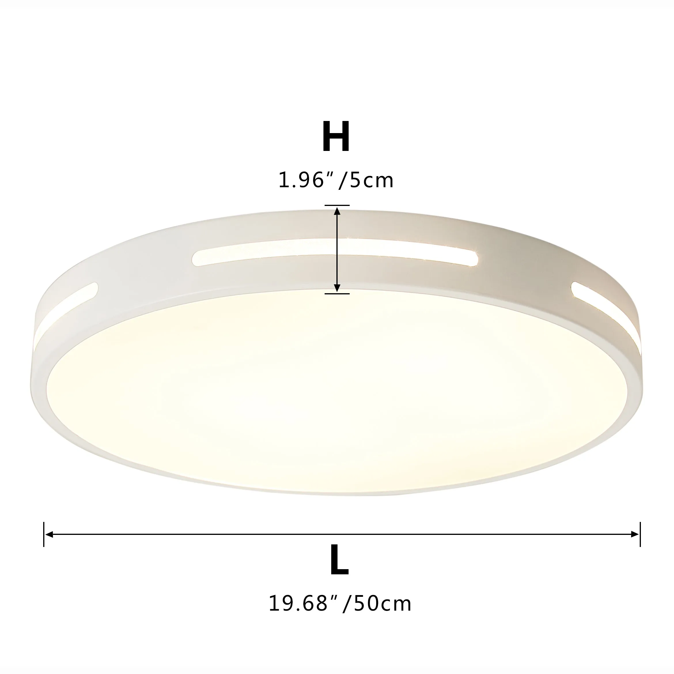 1-Light Acrylic LED Flush Mount Lighting