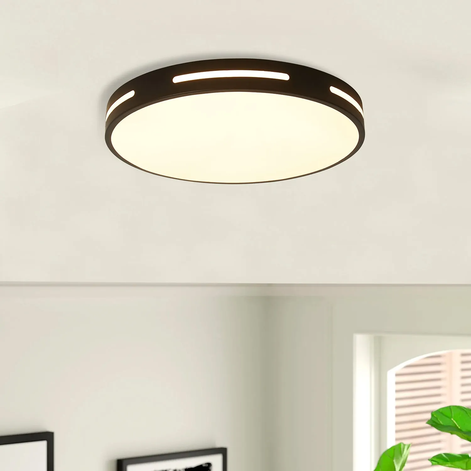 1-Light Acrylic LED Flush Mount Lighting