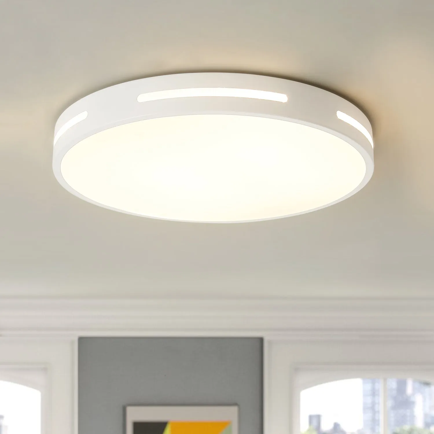 1-Light Acrylic LED Flush Mount Lighting