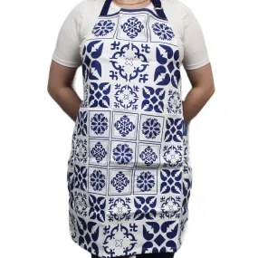 100% Cotton Azulejo Tile Cotton Atlantica Kitchen Apron