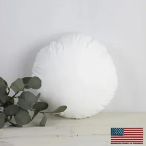 14" | Round Angel Hair Insert | Indoor Outdoor Down Alternative Hypoallergenic Pillow Insert | Quality Insert | Premium Insert