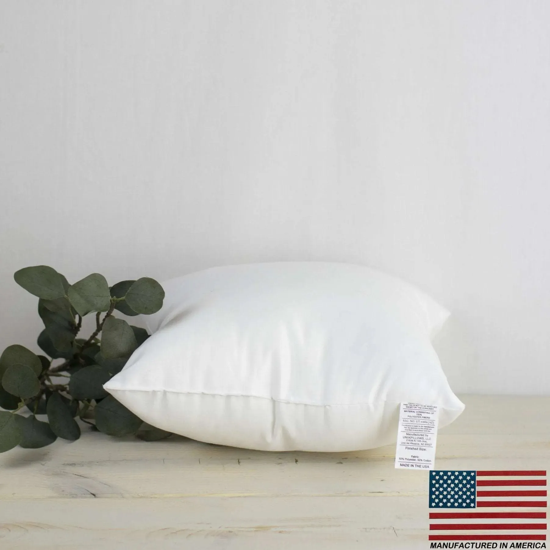 15x15 | Square Angel Hair Insert | Indoor Outdoor Down Alternative Hypoallergenic Pillow Insert | Quality Insert | Premium Insert