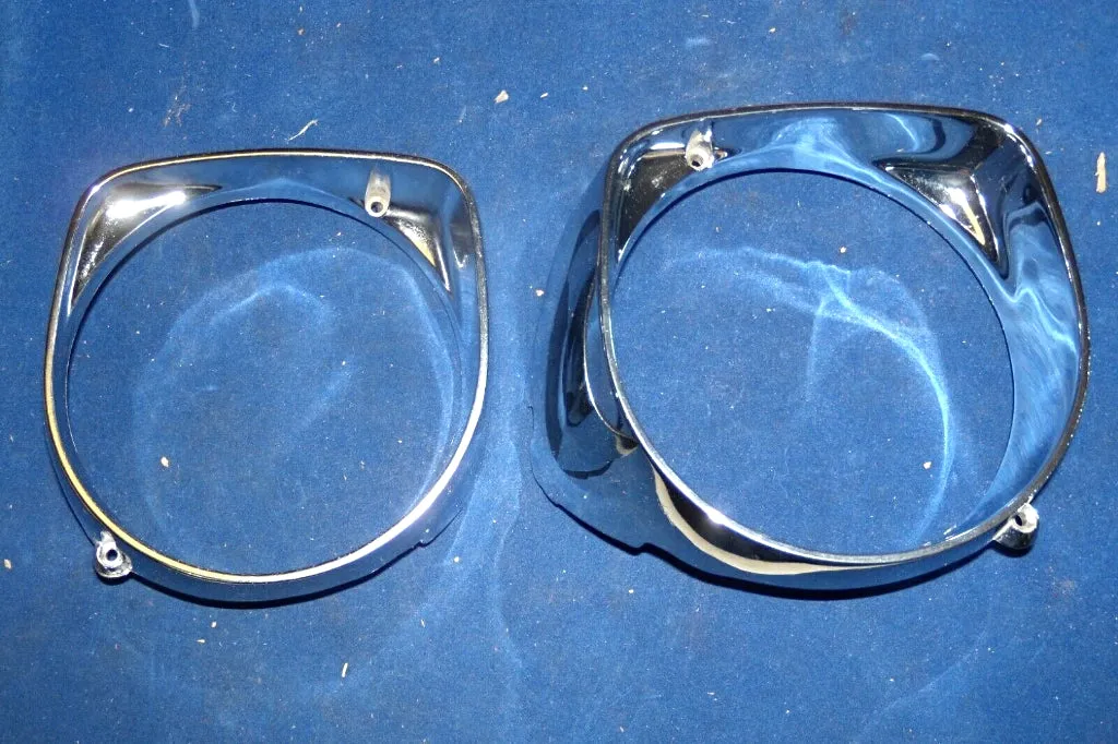 1966 Buick Wildcat NOS Chrome Headlight/Headlamp Door Bezel Set of 4 Left Right Inner Outer