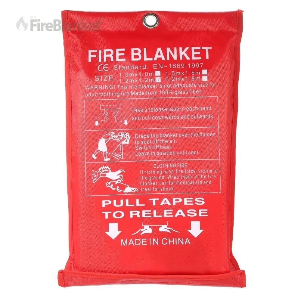 1M x 1M Fire Blanket Fiberglass Fire Flame Retardant Emergency Survival Fire Shelter Safety Cover Fire Emergency Blanket