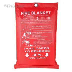 1M x 1M Fire Blanket Fiberglass Fire Flame Retardant Emergency Survival Fire Shelter Safety Cover Fire Emergency Blanket