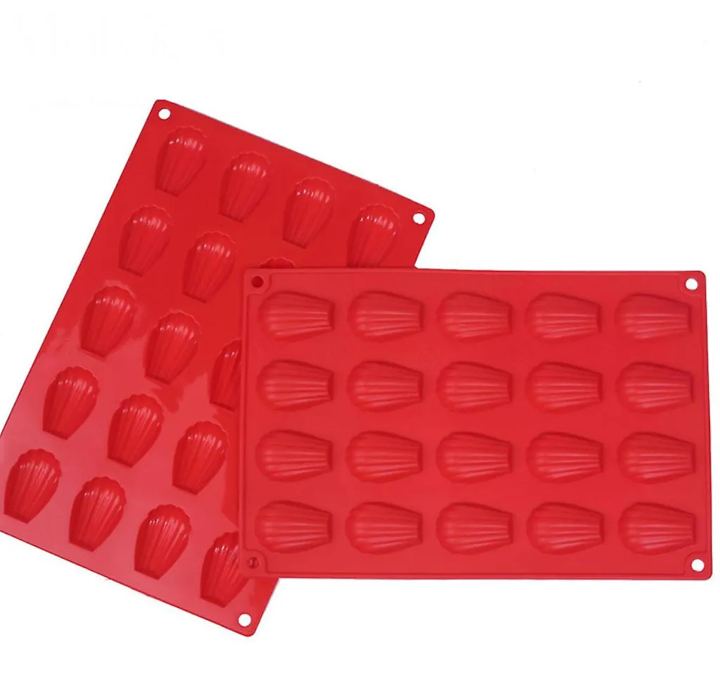 1pcs 30*20*1.2cm 20 silicone shell-shaped cake molds, household DIY cake baking tray AZ14852