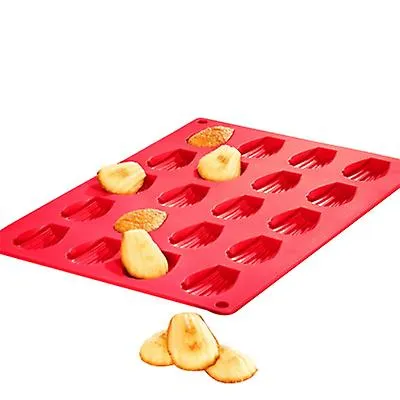 1pcs 30*20*1.2cm 20 silicone shell-shaped cake molds, household DIY cake baking tray AZ14852