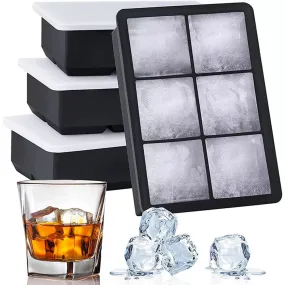 2/4/6/8/15Grid Large Ice Cube Mold Square Ice Tray Mold Large Cubitera Food Grade Silicone Tray Mold DIY Ice Maker Ice Cube Tray