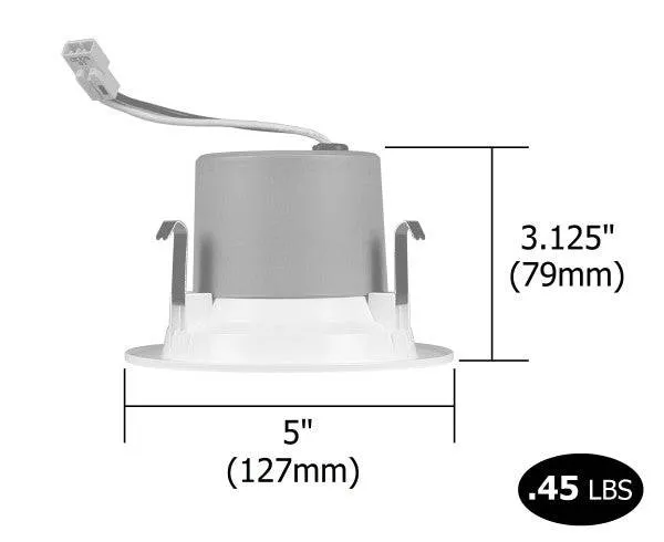 4 in. LED Recessed Downlight Retrofit Light Fixture in Nickel, 5000K