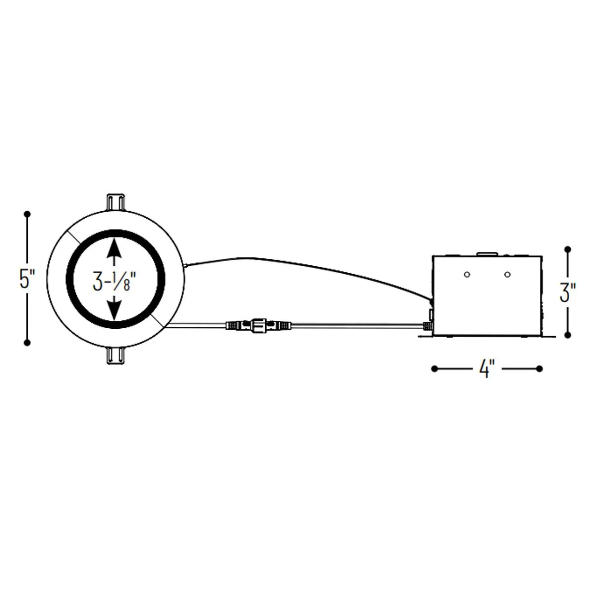 4 inch Canless LED Recessed Light, 11 Watts, 900 Lumens, 30K|40K|50K, Baffle White Trim