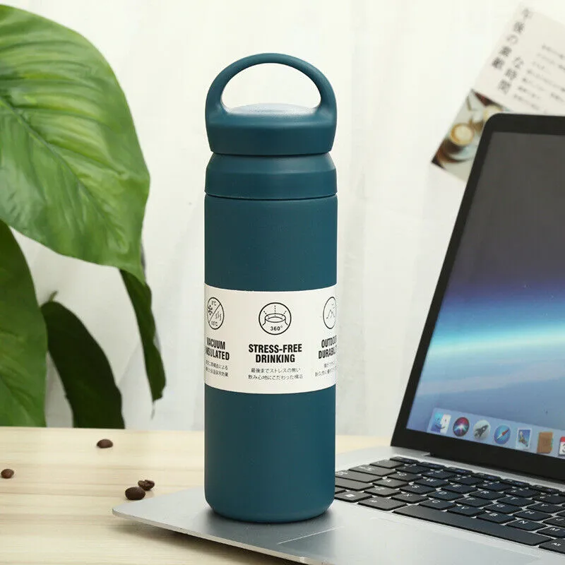 450ML WATER BOTTLE FLASK CUPS INSULATED STAINLESS STEEL