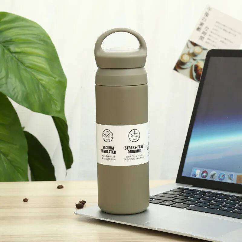 450ML WATER BOTTLE FLASK CUPS INSULATED STAINLESS STEEL