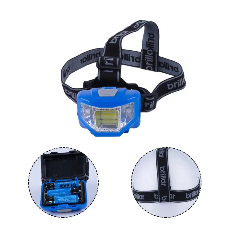 5 Mode Headlamp with COB LED Technology-Blue/Black - Blue