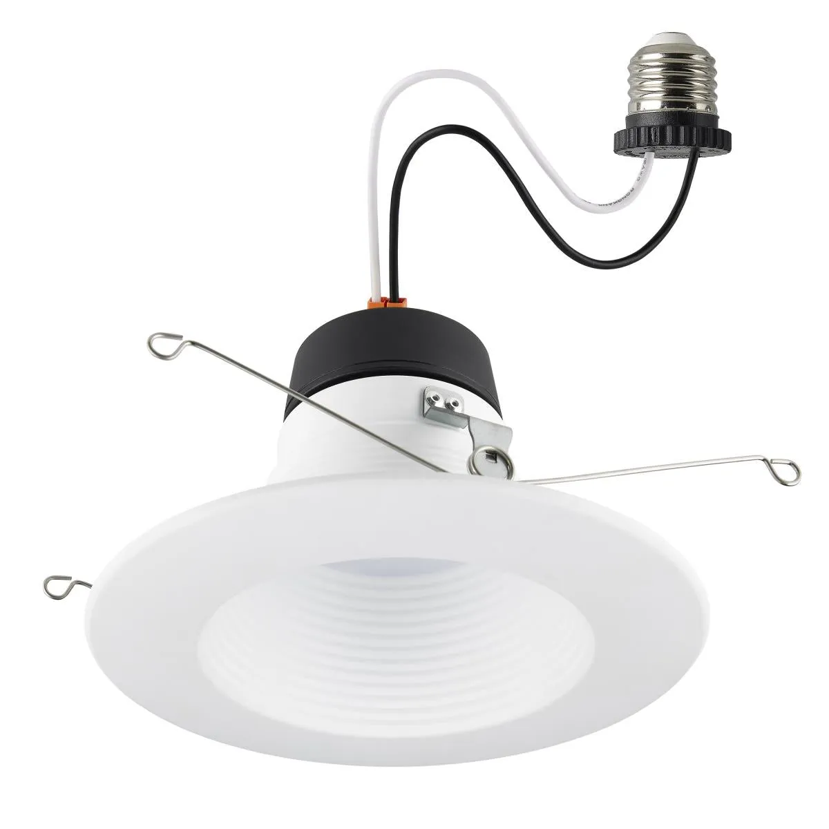 6 inch Deep Baffle LED Recessed Can Light, 9 Watts, 800 Lumens, Selectable 2700K to 5000K