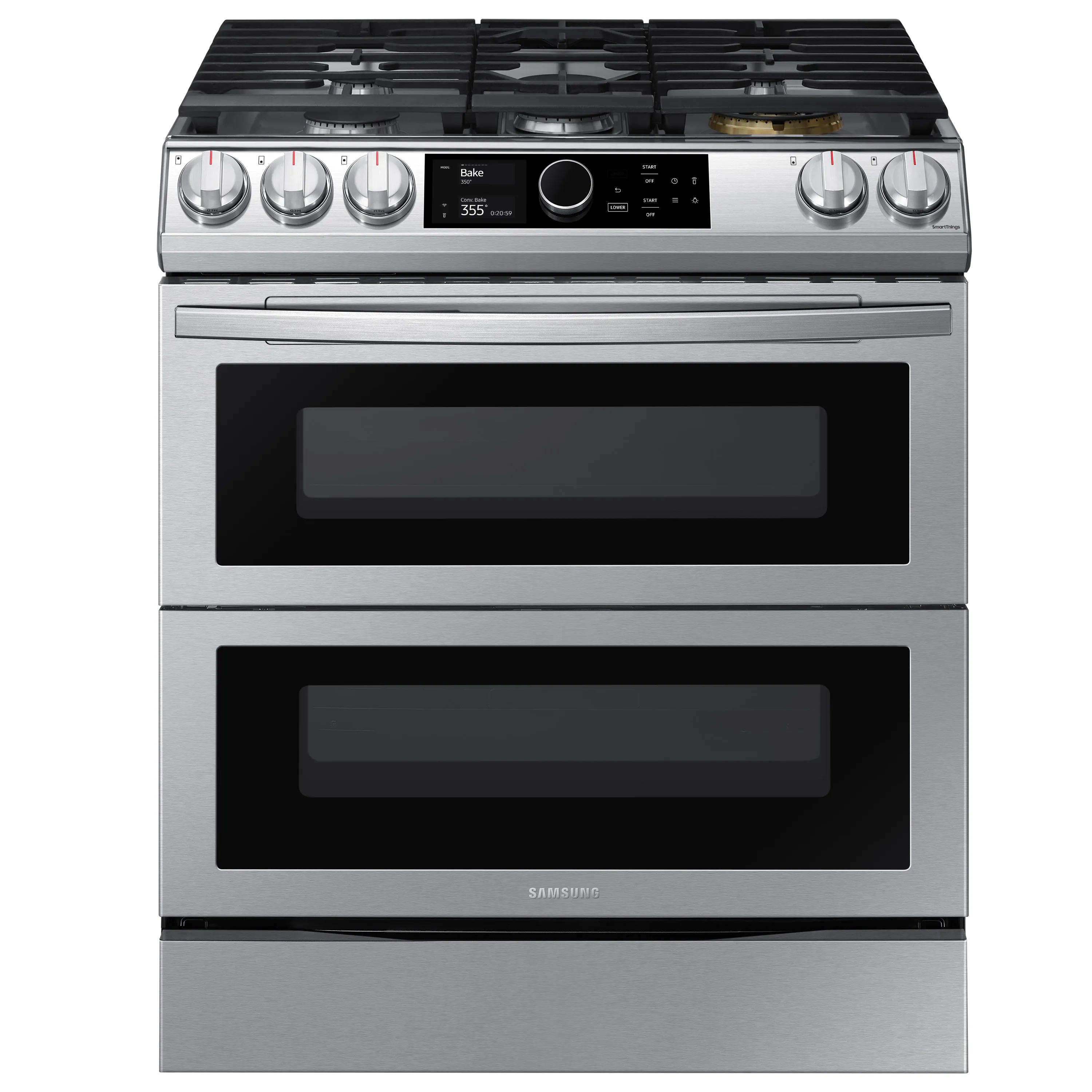 6.0 cu ft. Smart Slide-in Gas Range with Flex Duo(TM), Smart Dial & Air Fry in Stainless Steel - (NX60T8751SS)