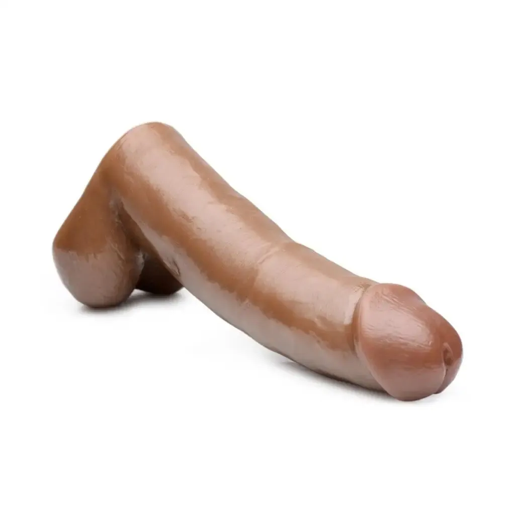 8 Inch Cock Lock Brown Dildo