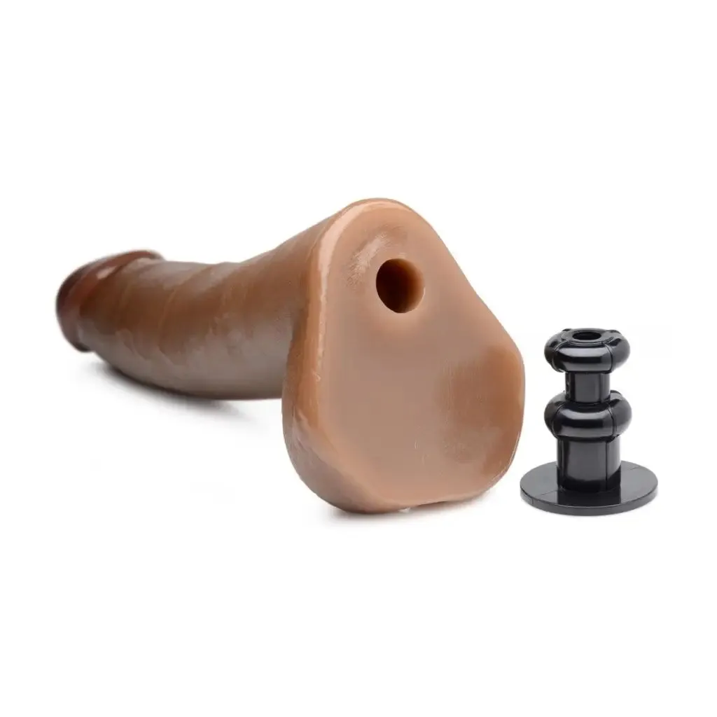 8 Inch Cock Lock Brown Dildo