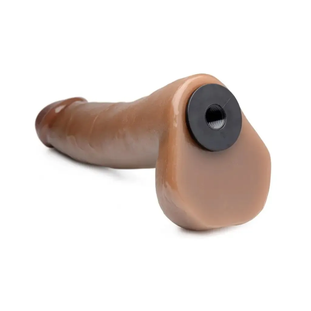 8 Inch Cock Lock Brown Dildo