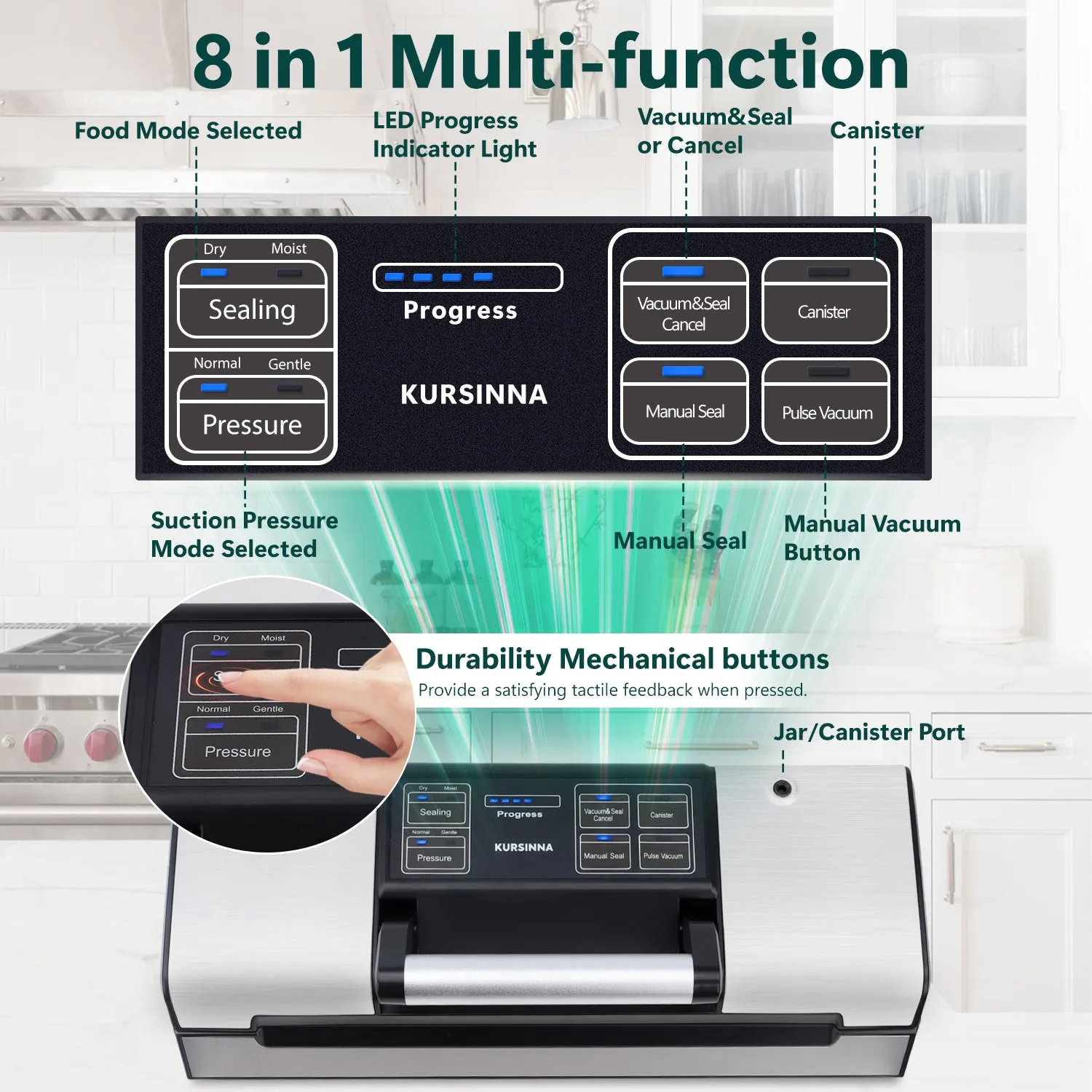 95kPa Vacuum Sealer With Sous Vide Machine Combo