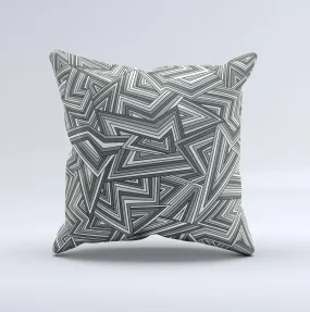 Abstract Ink-Fuzed  Gray Decorative Throw Pillow