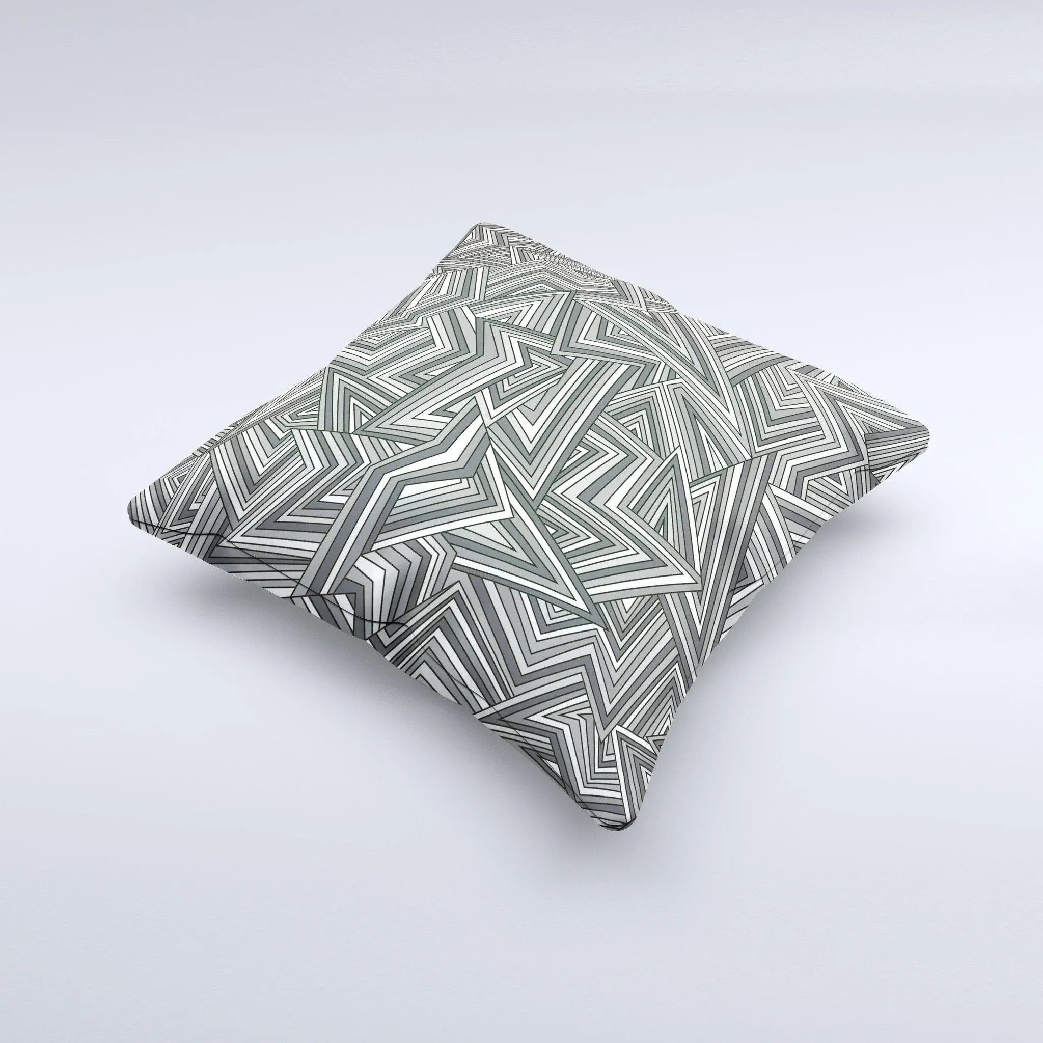 Abstract Ink-Fuzed  Gray Decorative Throw Pillow