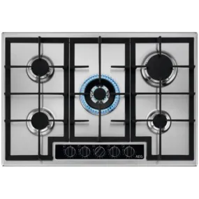 AEG HGB75420YM 75 cm Gas Hob - Stainless Steel