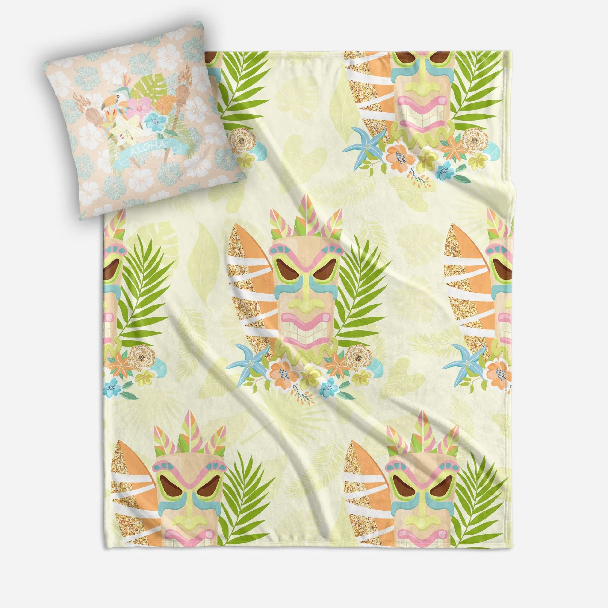 ALOHA Baby Hawaiian Tikki Crib and Toddler Bedding Collection