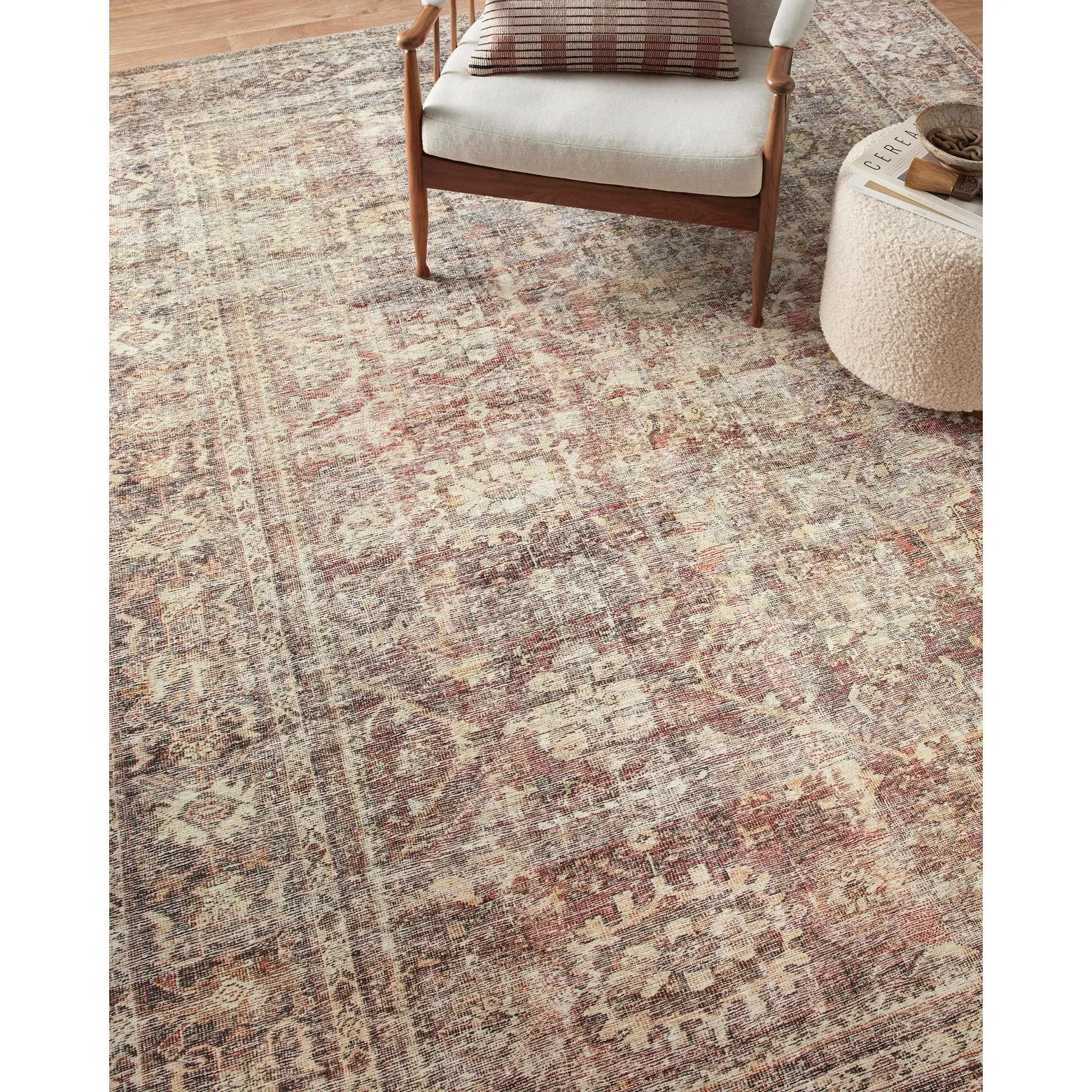 Amber Lewis Georgie Bordeaux /Antique Rug