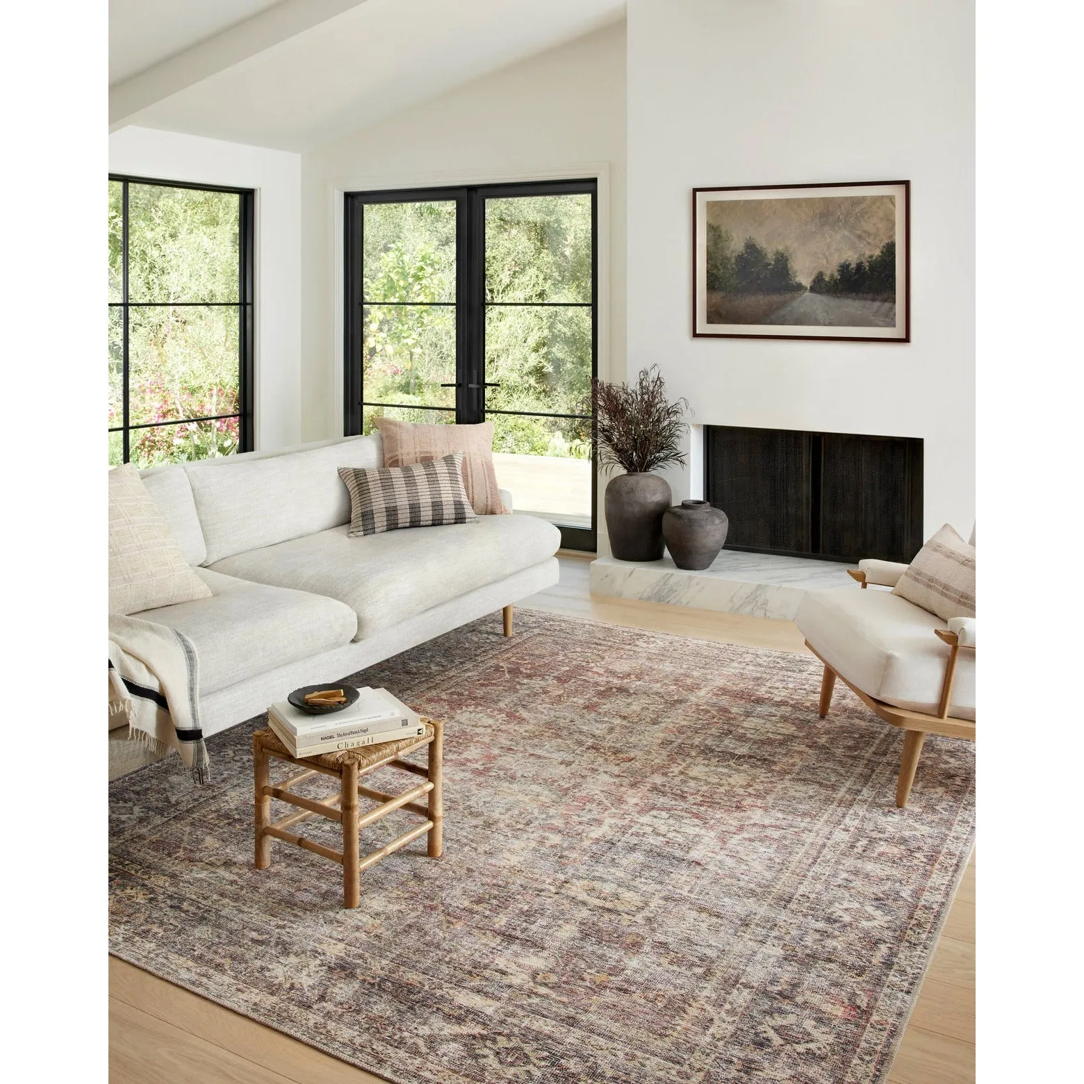 Amber Lewis Georgie Bordeaux /Antique Rug