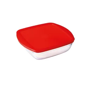 Aqua 2lt Square Baking Tray with Lid Red