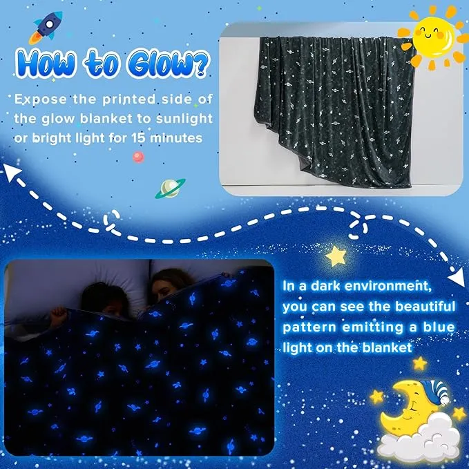 Arc-chill Extreme Q Max 0.5 Cooling Blanket Glow in Dark Summer Blanket for Kids