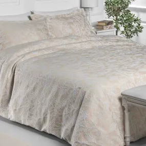 Arley Jacquard Duvet Cover Set - Linen