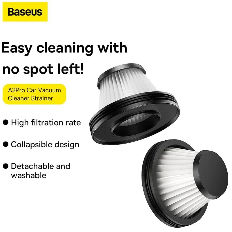 Baseus A2pro Car vacuum Cleaner strainer（2PCS) - Black