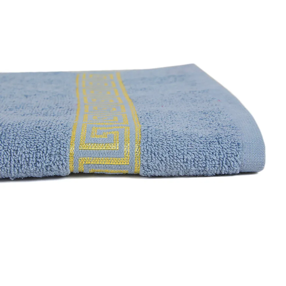 Bath Towel Greek Border - Grey