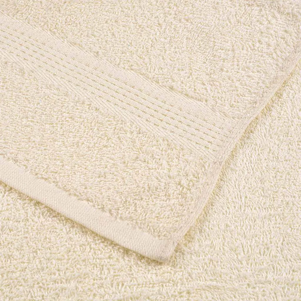 Bath Towels 2 pcs Cream 100x150 cm 360 gsm 100% Cotton