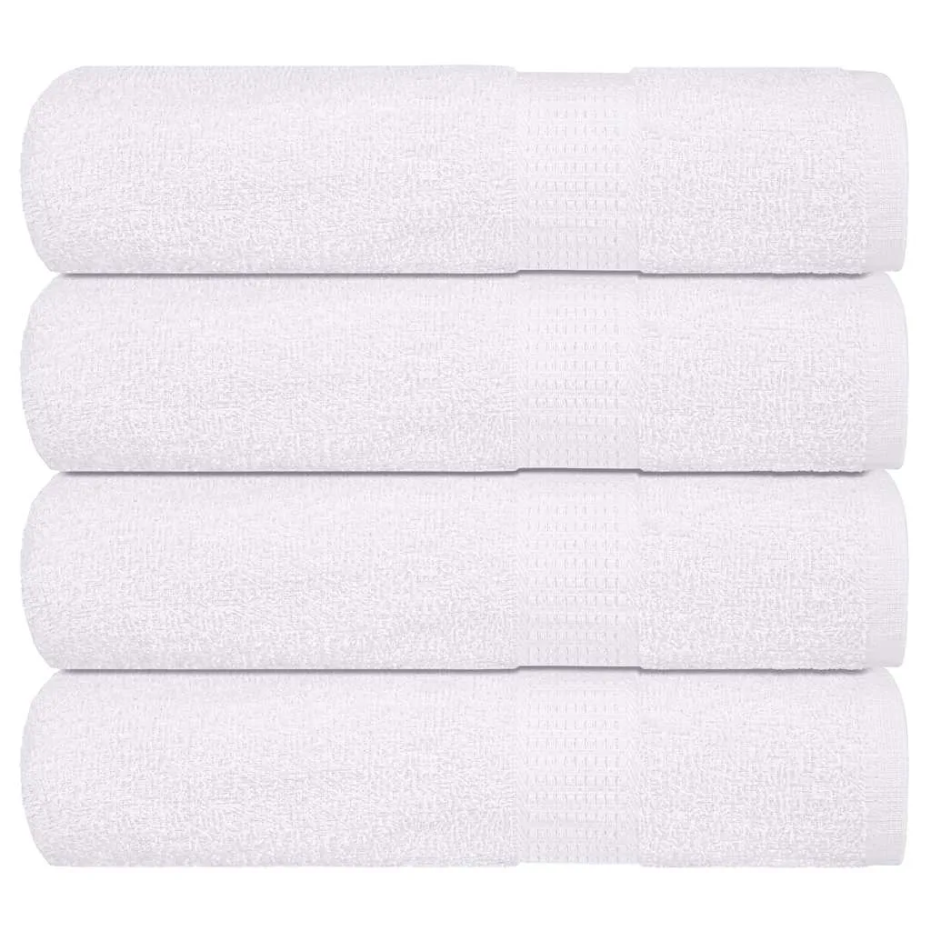 Bath Towels 4 pcs White 100x150 cm 360 gsm 100% Cotton