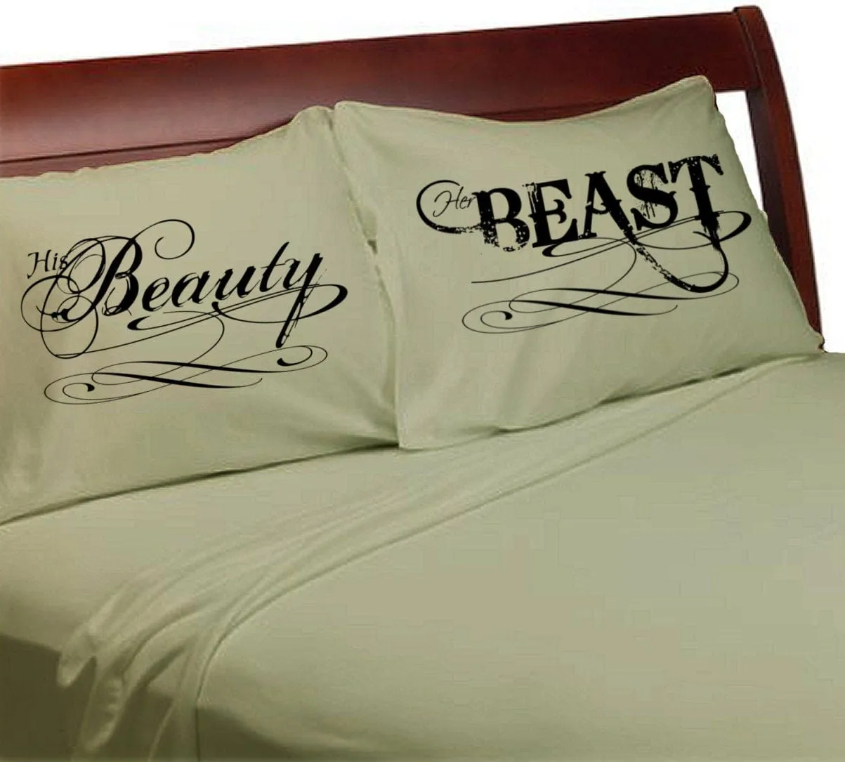 Beauty and the Beast Pillowcases Boyfriend Girlfriend Couple Anniversary Pillowcases for Him for Her