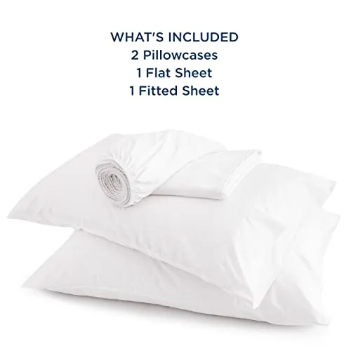 Bedsure Queen Sheets, Rayon Derived from Bamboo, Queen Cooling Sheet Set, Deep Pocket Up to 16", Breathable & Soft Bed Sheets, Hotel Luxury Silky Bedding Sheets & Pillowcases, White