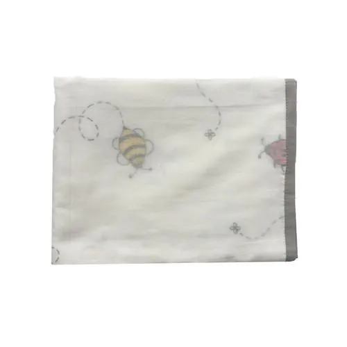 Bee & Bug Muslin Baby Blankie--HANDMADE, High Quality! *