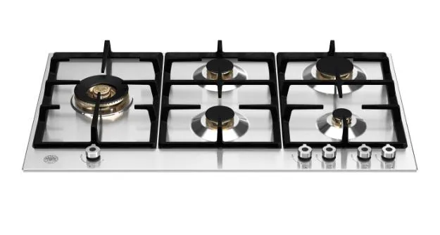 Bertazzoni P905LPROX/NE 90cm Built-in Gas Hob with lateral dual wok