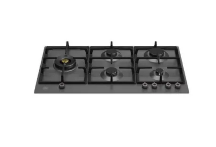 Bertazzoni P905LPROX/NE 90cm Built-in Gas Hob with lateral dual wok