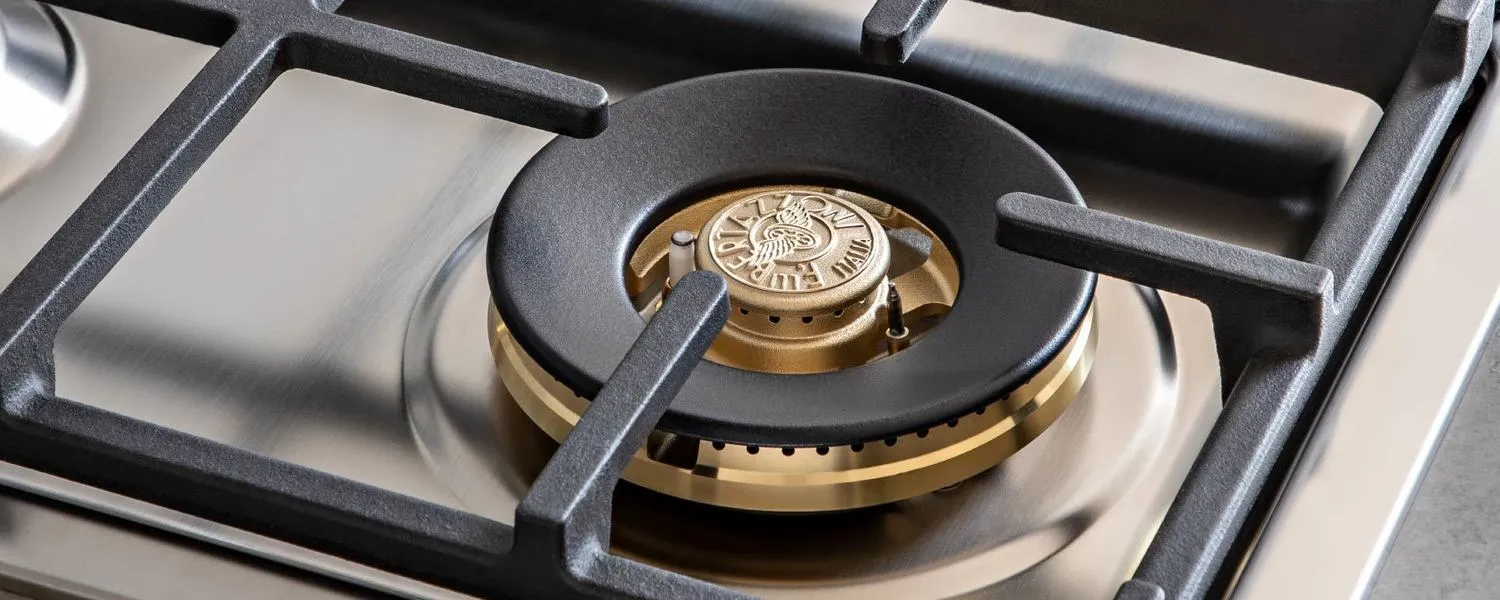 Bertazzoni PROF304QBXT 30 Drop-In Gas Cooktop 4 Brass Burners Stainless Steel