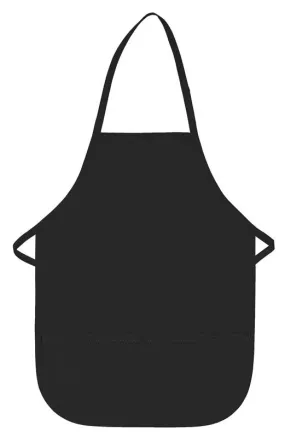 Black Kid's XL Bib Apron (2 Pockets)