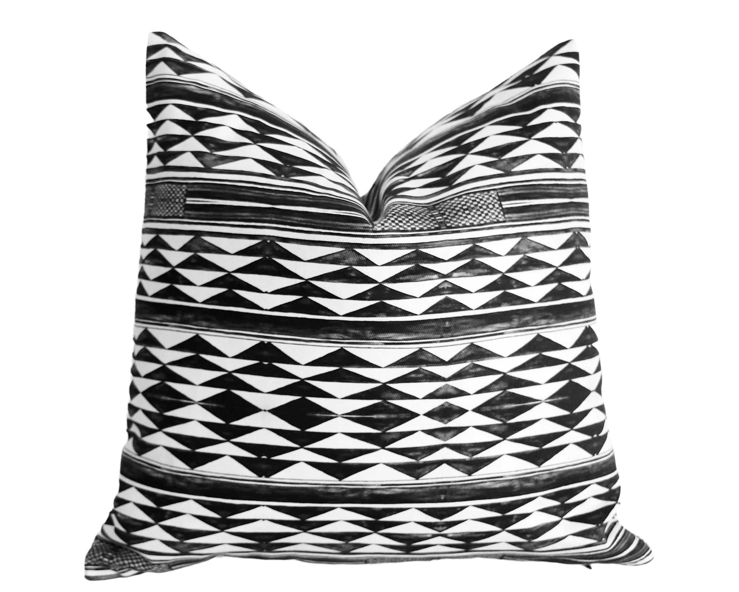 Black Throw pillow cover / Geometric pillow / Bohemian Cushion / Painted Pillow / Quilt Pillow cover & Other Sizes