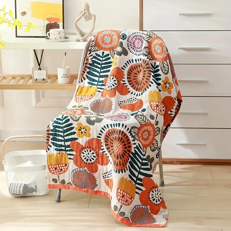 Bloom Pattern Bath Towel