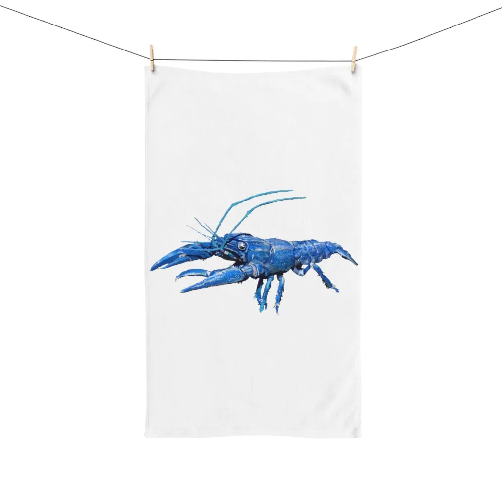 Blue Crawfish Hand Towel