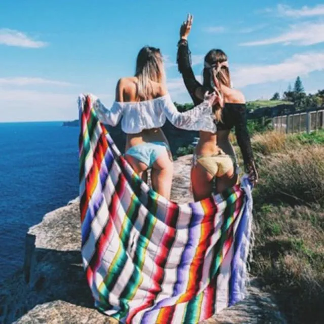 Boho Colourful Beach Blanket 120x180cm