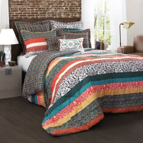 Boho Stripe 7 Piece Comforter Set