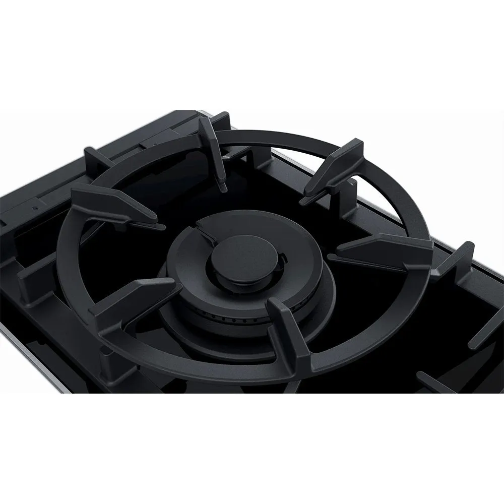 BOSCH PRA3A6D70 Series 8 Domino Gas Hob, Glass Ceramic, 30.6cm Wide - Black